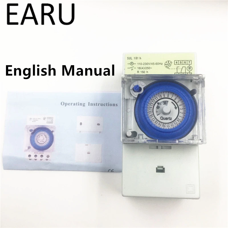 Высокое качество SUL181H Механический Таймер 110 V-220 V 24 часа в сутки 1 мин~ 168h механический реле времени din-рейка горячая распродажа