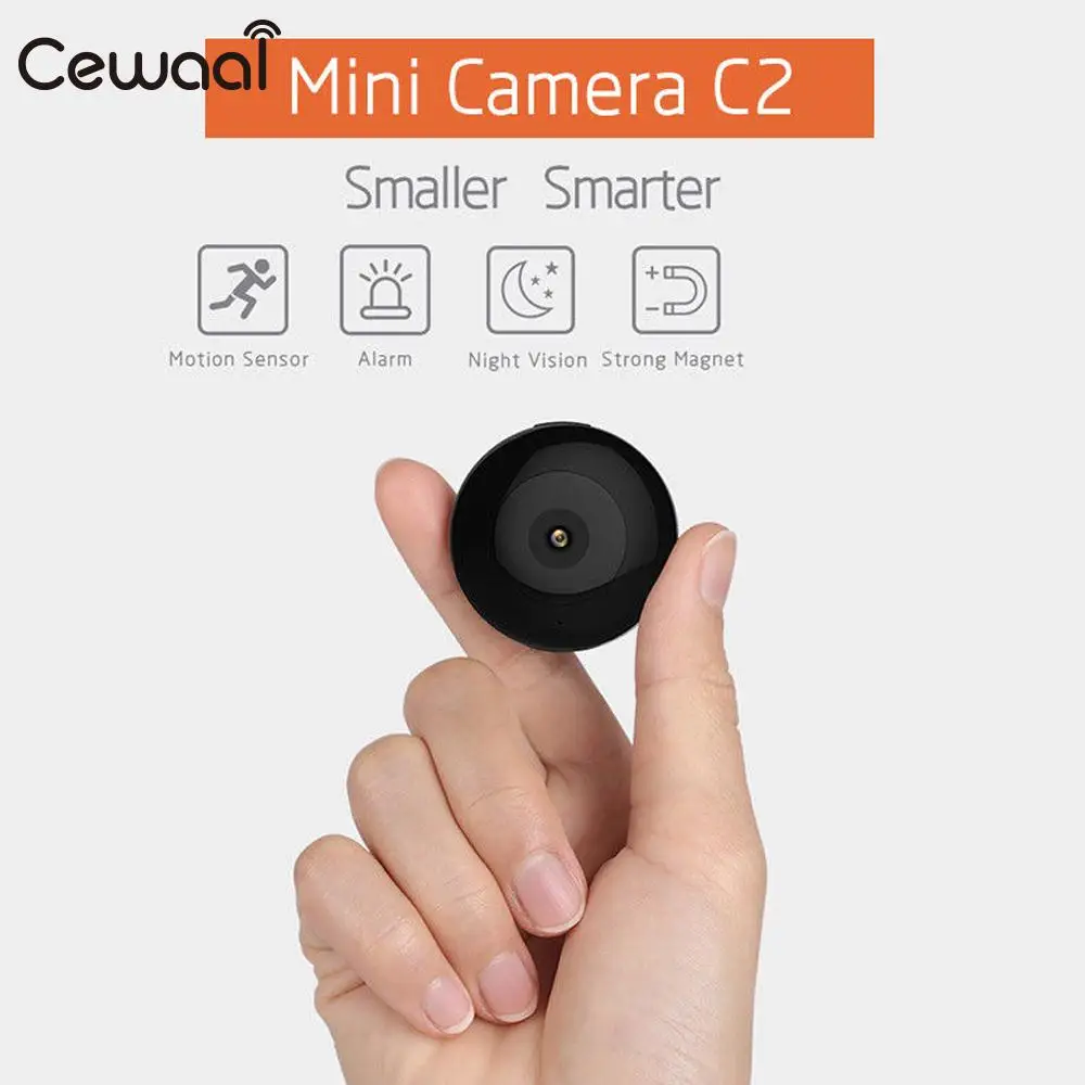 

Cewaal Mini Security Camera 1080P HD Without WiFi Home Security Motion Detection Smart Rechargeable Mini Security IP mini Camera