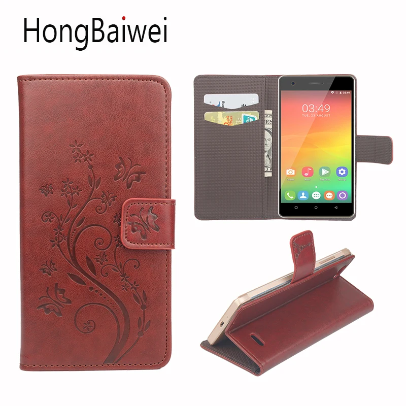 

HongBaiwei For LG LV5 Case Leather Flower Pattern Flip Luxury Wallet Phone Bag Case for LG LV5