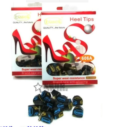 10pairs black anti slip High Heel Shoes Dowel Stiletto Repair Replacement Tips Taps Pins Lifts