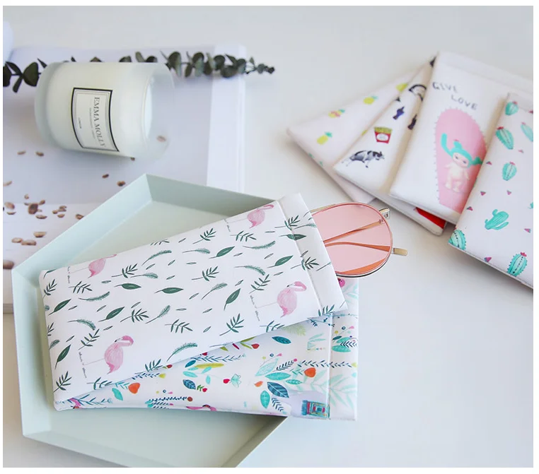 

New Waterproof Scratch-proof Portable Glasses Pouch Eyeglasses Protector Cactus Flamingo Fashion Sunglasses Reading Glasses Case