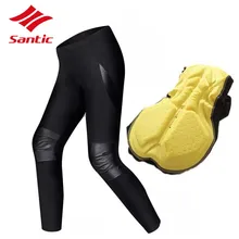 Santic штаны для велоспорта мужские длинные зимние осенние Pro мягкие велосипедные штаны для спуска с горы Pantalones Ciclismo