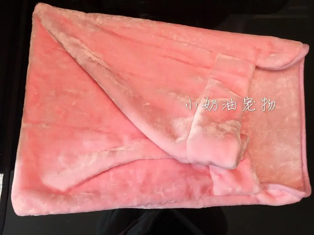 Домашняя кровать для собак и кошек, теплая гладкая и мягкая спальная сумка, мешок для котенка, кровать для питомника, пещера, одеяло для домашних животных, подушка - Цвет: Розовый