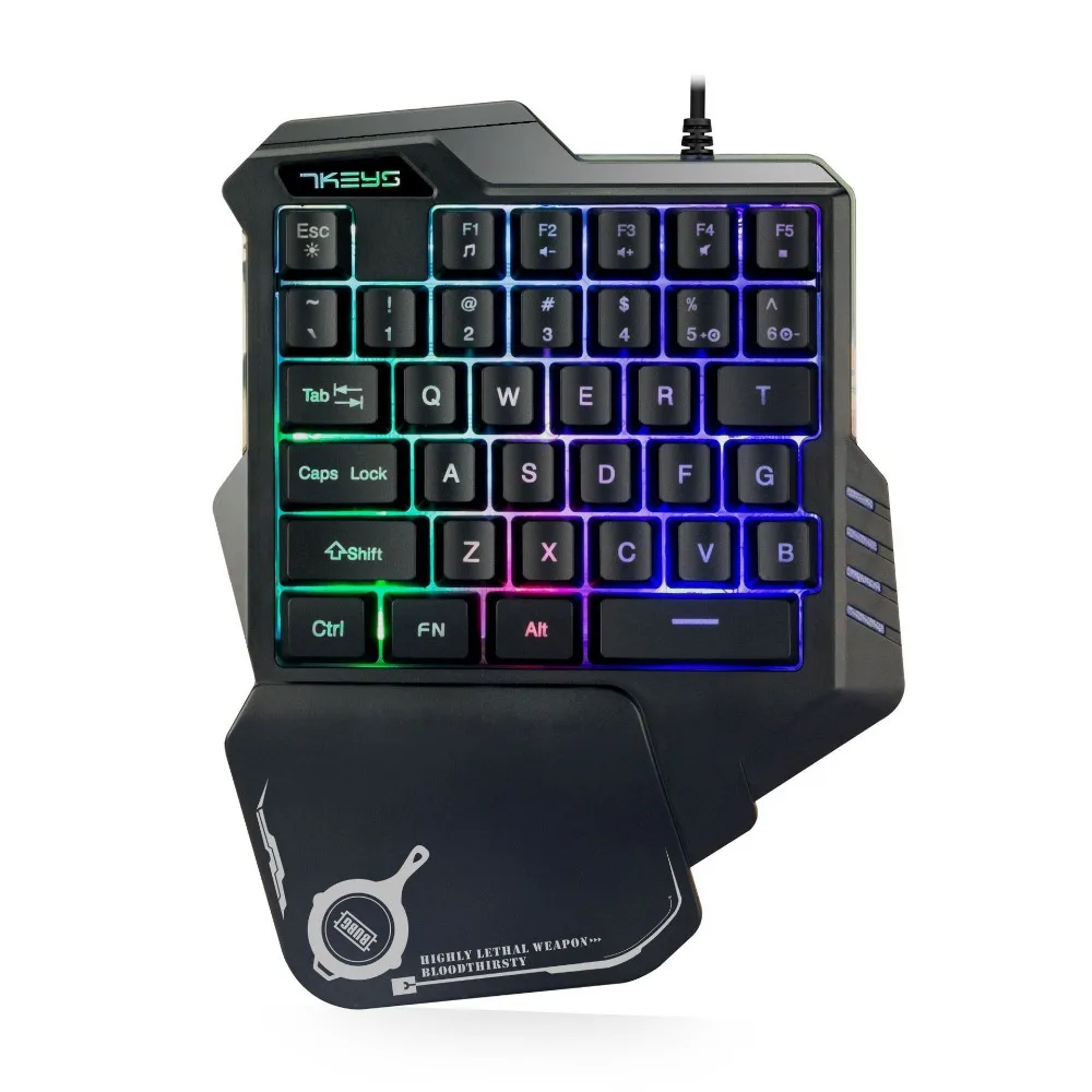 

G30 One-handed Gaming Keyboard Mechanical feel Keyboard LED Backlight 35 keys Mini Keypad for lol PUGB Computer Teclado gamer