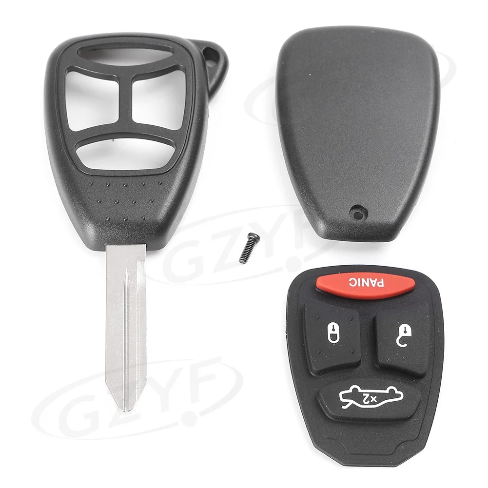 4 Button Remote Car Key Shell Case for 2008 Dodge Ram 1500 Replacement Fob Case