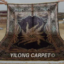 Yilong 5,9 'x8. 2' античный ручной работы персидский Тебриз ковер темно-синий ручной работы турецкий ковер(0753