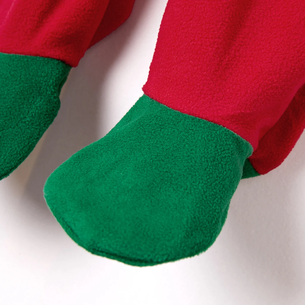 PatPat/сезон осень-зима; забавные праздничные хлопковые красные и зеленые рождественские цельные чулки; пижамный комплект