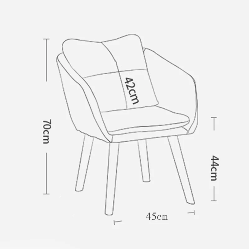 Креативное Скандинавское офисное кресло для спальни, одноместный диван, ресторан со спинкой, обеденный стул, современный минималистичный домашний ленивый стул