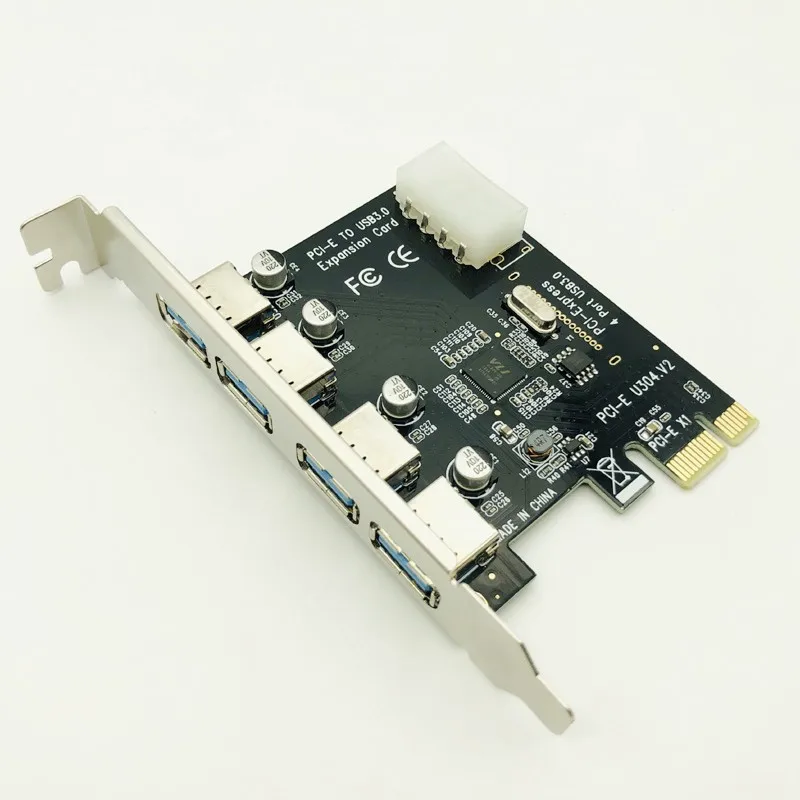 H1111Z PCI e к USB Расширительная карта 4 порта 3 0 Экспресс E адаптер PCIE преобразователь