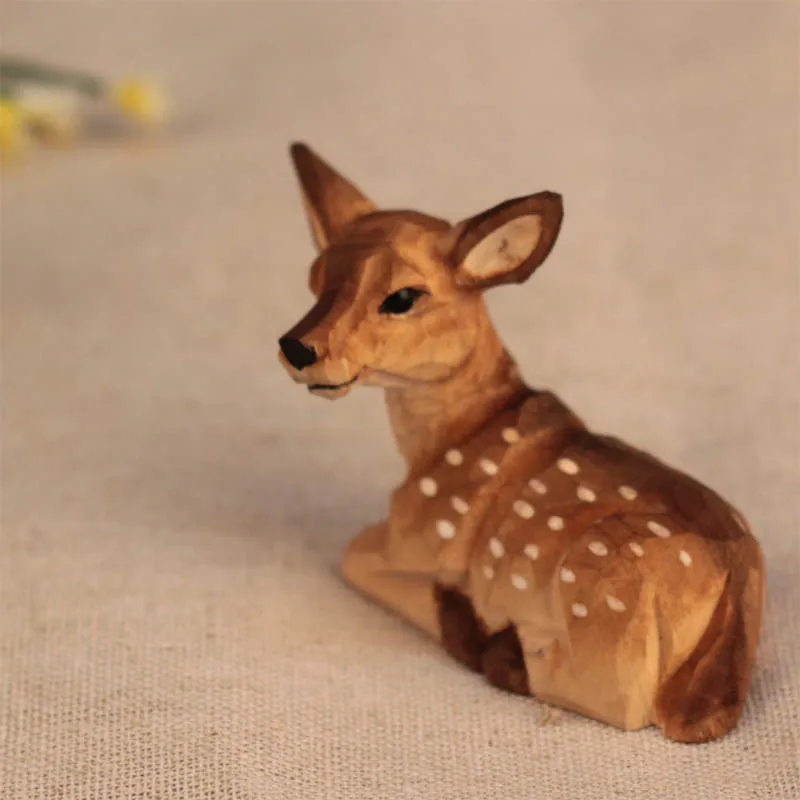 wood carved deer