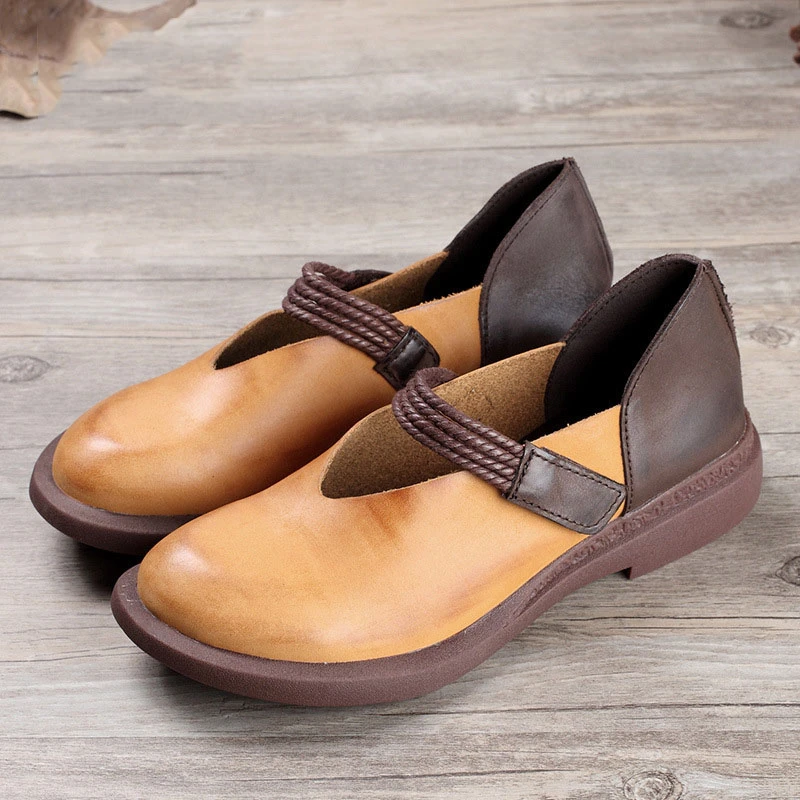 

Genuine Leather Women Flats Ladies Shoes Luxury Spring Autumn Shoes Casual Free Shipping 2019 New Design Free Shipping