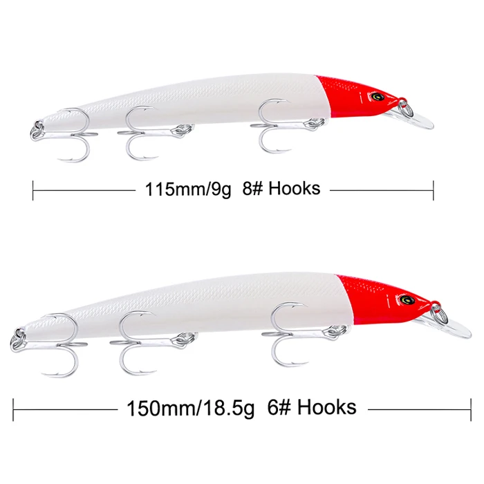 5 шт., набор рыболовных приманок Minnow, набор приманки, 18,5 г/15 см, 9 г/11,5 см, искусственные жесткие воблеры для наживки с ящиком для хранения, снасти - Цвет: 5PC-Color E