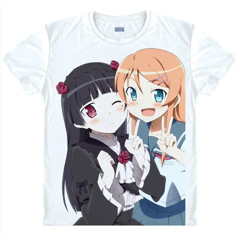Oreimo футболка рубашка Ore no Imoto быстросохнущие футболки Аниме костюм летние Лолита