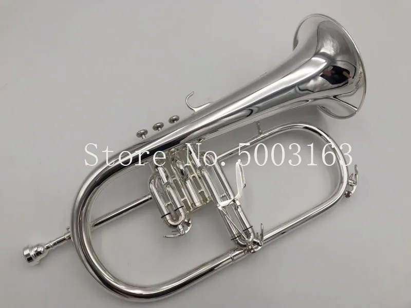 BULUKE высокое качество flugelhorn Серебристые покрытые Bflat профессиональные трубные
