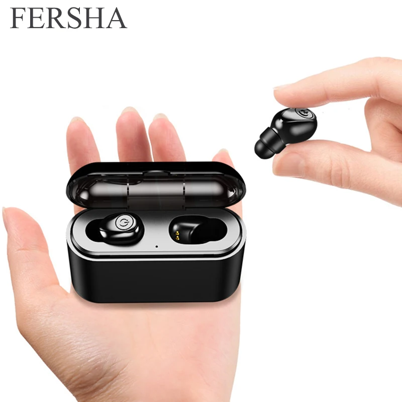 

FERSHA X8S TWS 5.0 Bluetooth wireless headset Stereo built-in microphone Support Bluetooth Laptop and mobile device headphone