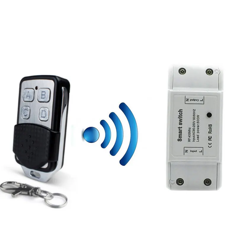 

wireless rf remote control receiver relay switch DIY Module Receiver Switch for Smart Home no need rewire