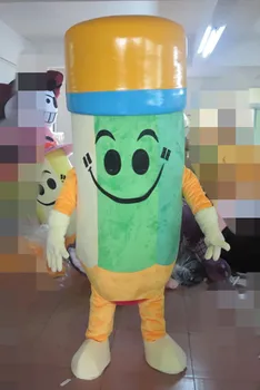 

Latest high quality 100% in-kind shooting smart pencil mascot costume for adults pencil mascot Holiday special clothing