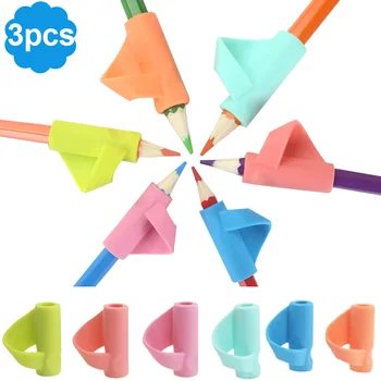 

3 pcs/set Silicone Children Writing Posture Correction Device Pencil Holder Pen Write Aid Grip School Stationery Supplies