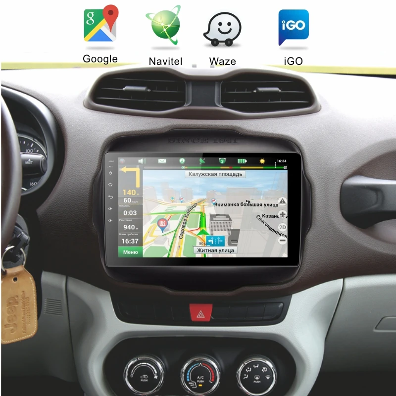 Excellent Dinpei Android 9.0 Car Radio Multimedia Player For Jeep Renegade 2016 2017 2018 GPS Navigation 4G wifi video carplay androidauto 2