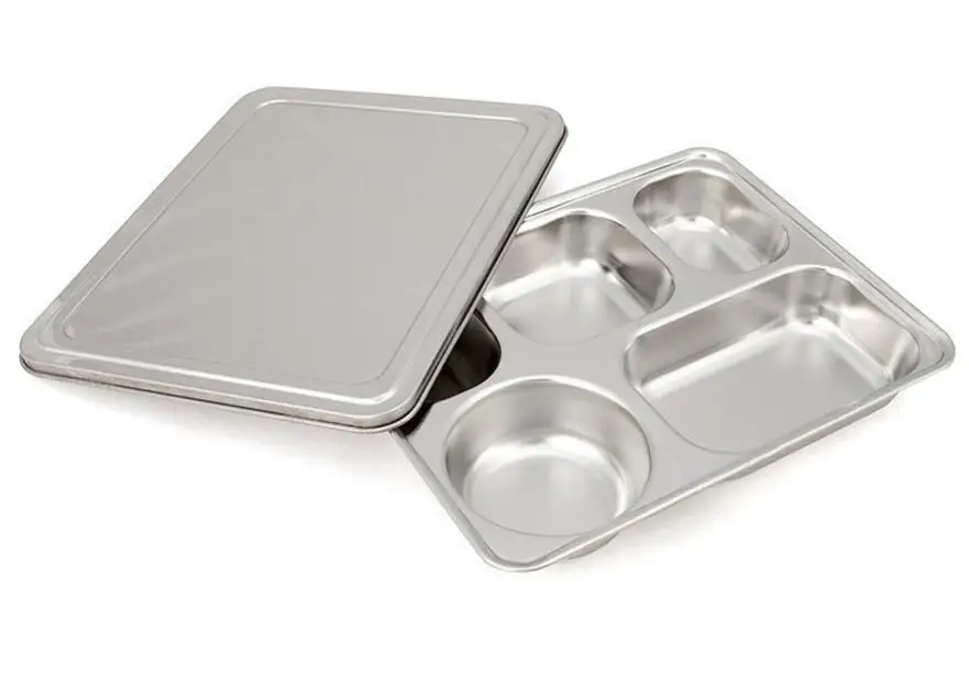 Коробка Bento из нержавеющей стали, 1 набор-5 секций высокого качества кухонный обеденный поднос с крышкой кухонные инструменты, гаджеты посуда