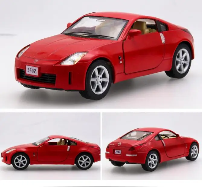 1:34 сплав тяните назад Автомобили, высокая имитация Nissan 350Z модель гоночной машины, 2 открытой двери, металл, полученный литьем под давление, игрушечные транспортные средства - Цвет: 1