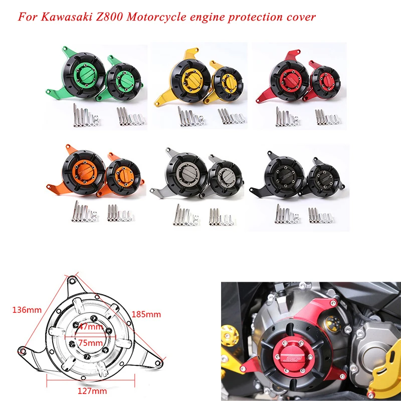 

2013 2014 2015 2016 2017 2018 for Kawasaki Z800 Motorcycle Modified Engine Protection Cover Non-destructive installation