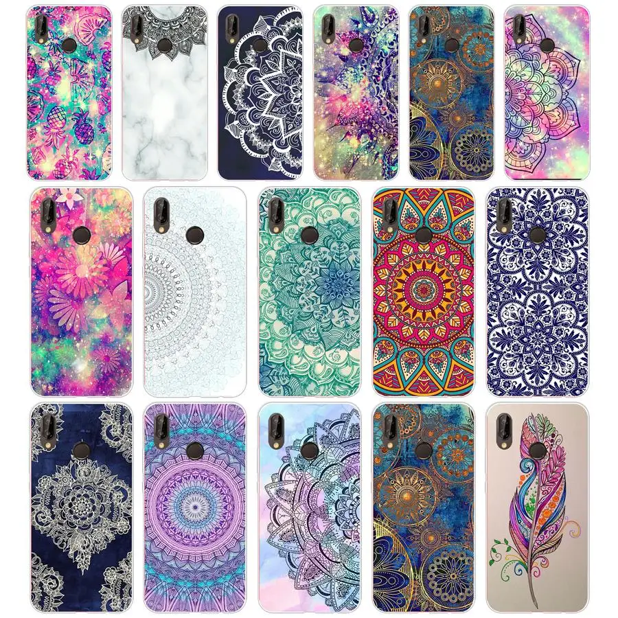 

54G mandala pattern for Huawei P20 lite Case Cover Soft Silicone TPU Cover Back Protective Phone for huawei p20 lite case
