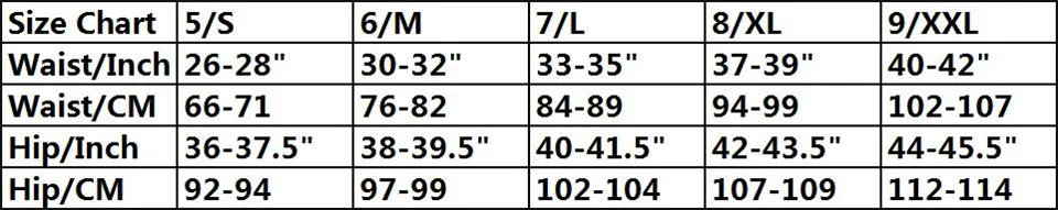 Kayizu Size Chart