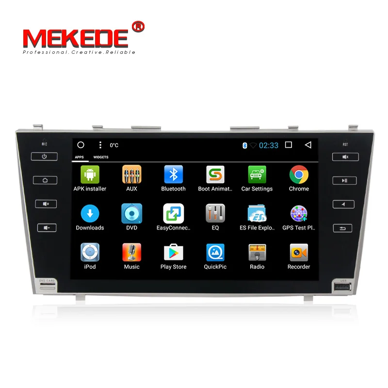 Sale Allwiner T3  9" 2g+16g 2 Din Car Dvd Android 7.1 For Toyota Camry 2007-2011 Radio Stereo Gps Navigation With Steering Wheel+MAP 1