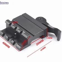 Тактический страйкбол винтовка пистолет двойной 45 градусов смещение 20 мм рис Рельс Пикатинни Охота Стрельба Боковое крепление база лазерный фонарик caza