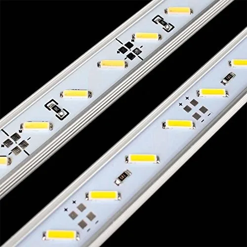 50 шт. * 100 см 12 В 24 постоянного тока 20 Вт 72 SMD 8520 7020 Светодиодная лента с алюминиевым