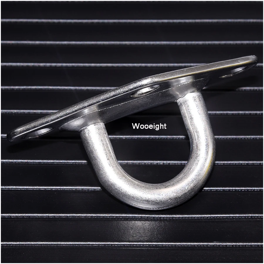 Wooeight Stainless Steel 304 Diamond Shaped Pad Eye Plates Staple Ring Hook Loop Home Boat Marine Yacht Shade Sail Hardware M6 (5)