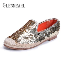 Женская обувь на плоской подошве; обувь в рыбацком стиле; Брендовые женские лоферы; шикарная соломенная Повседневная обувь; Женская осенне-весенняя обувь размера плюс с круглым носком; женская обувь