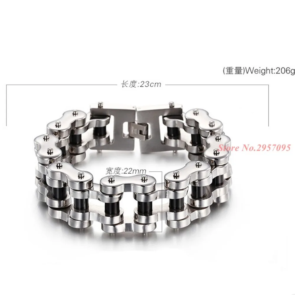 Мужской двухцветный браслет из нержавеющей стали 316L|men jewelry|chain link braceletbangle men |