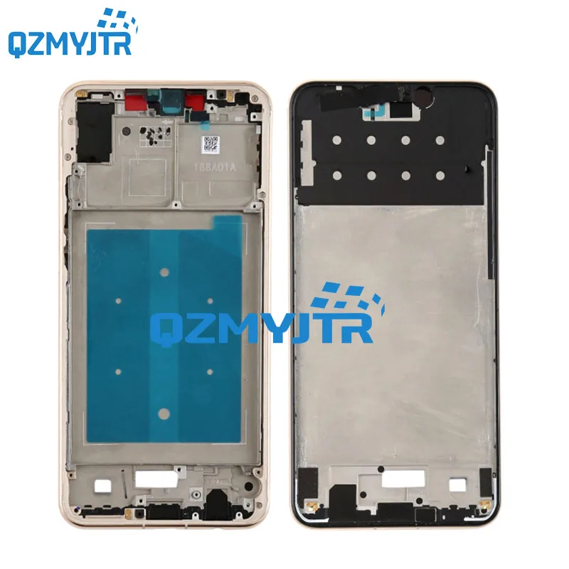 For Huawei nova 3 PAR-LX1 INE-LX2 PAR-AL0 Middle Frame front lcd Housing Cover Bezel Plate Chassis+Battery Back cover glass door - Цвет: frame gold