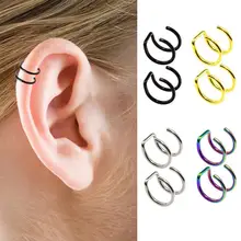 1 шт., серьги-манжеты из нержавеющей стали, клипсы, серьги-манжеты для ушей, не пирсинг, серьги для женщин и мужчин, клипсы для ушей, ювелирные аксессуары