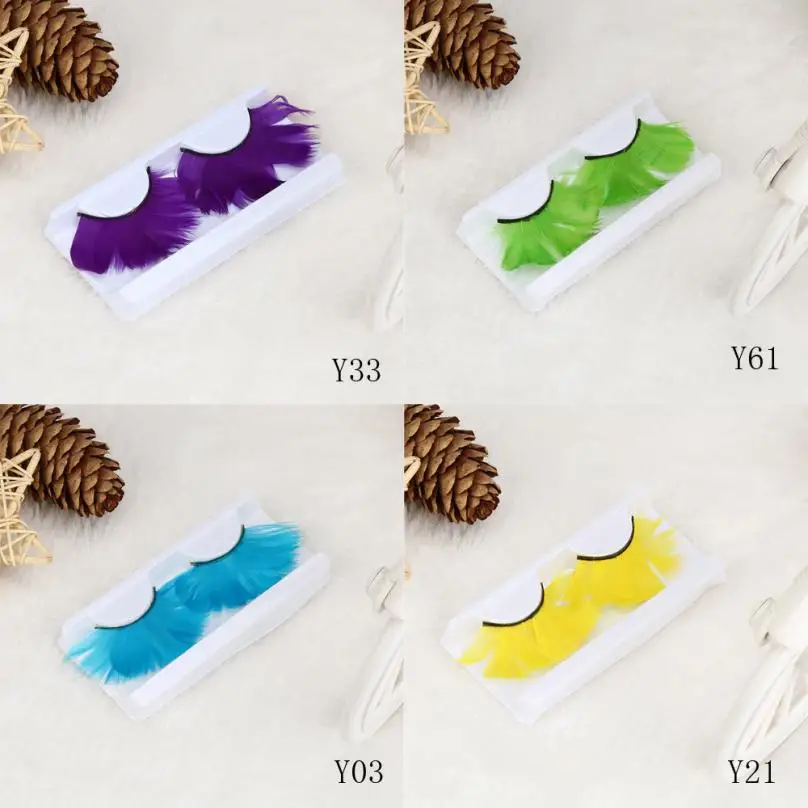 

Excellent Quality Women Fancy Soft Long Feather False Eyelashes Eye Lashes Makeup Party Club High Quality 2018 Anne