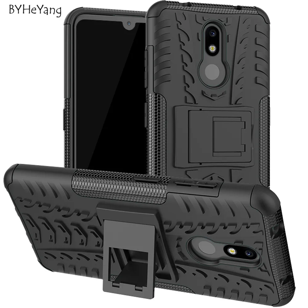 

For Capa Nokia 3.2 Case TPU+PC Silicone Kickstand Cover Armor Phone Case For Nokia 3.2 Nokia3.2 TA-1154 TA-1156 TA-1159 Cover