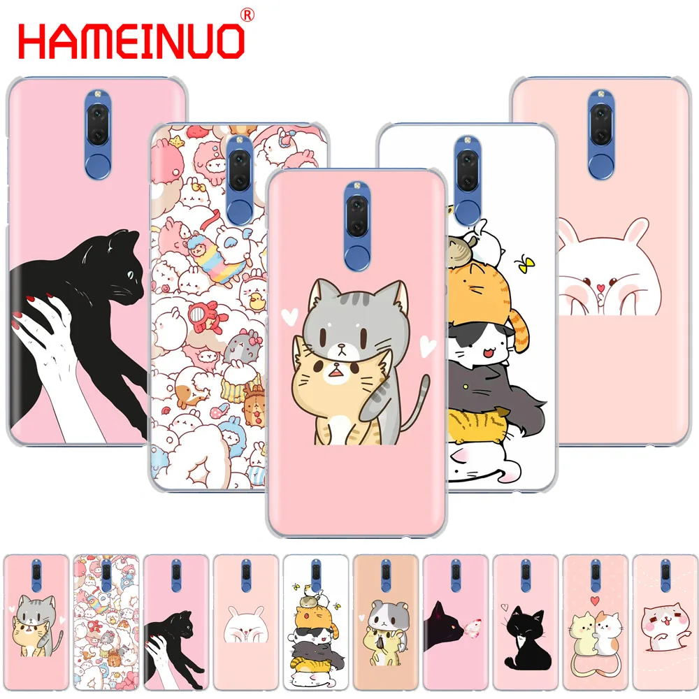 Kawaii Molang чехол для телефона с рисунком аниме собаки кота Huawei NOVA 2 2S 3e PLUS LITE p smart 2018