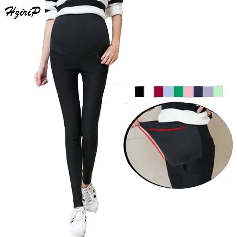 Hzirip M XXL Autumn Spring High Waist Maternity Pants Pencil Pants