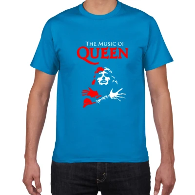 Блестящая рок-группа queen Футболка мужская крутая уличная одежда поп-рок футболка мужская летняя хлопок тяжелые Топы И Футболки в стиле рок мужская одежда - Цвет: F369 diamond blue