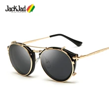 Jackjad 2021 moda estilo steampunk clamshell removível óculos de sol vintage retro design da marca óculos de sol