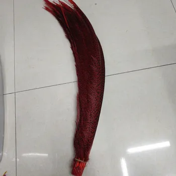 

50pc/ lot beautiful red pheasant covered tail feathers 65-70 cm length multiple colors DIY dance celebration decoration