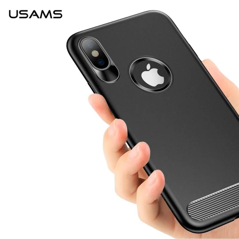 USAMS For iPhone X Case Muze Series TPU Protection Phone for (Ten) 5.8 inch - Black |