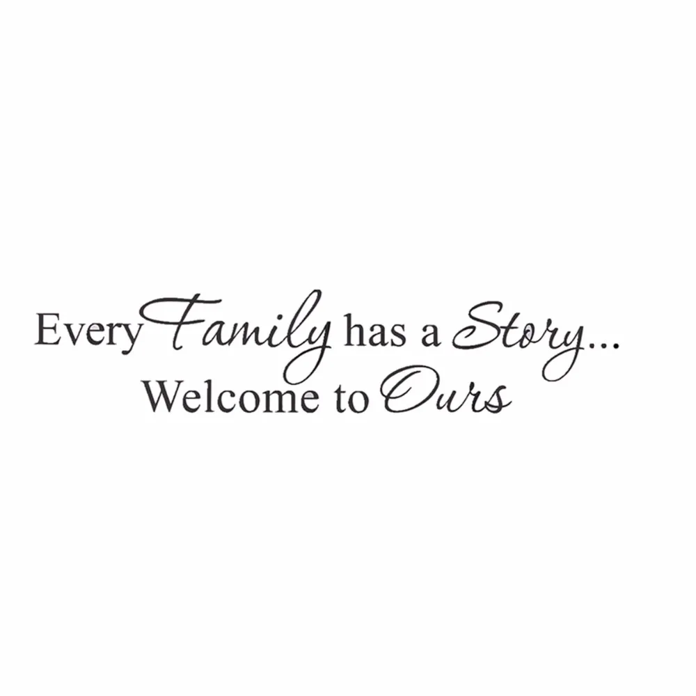 Every-Family-Has-A-Story-Welcome-Black-Waterproof-Vinyl-Art-Wall-Decal-Paper-Wall-Stickers-For (2)
