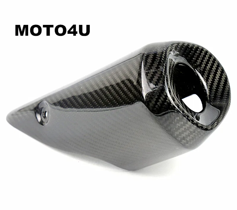 

MOTO4U For Yamaha MT07 2014-2017 Motorcycle Carbon Fiber Muffler Cover Exhaust Pipe Cover Heat Shield FZ07 MT-07 FZ-07