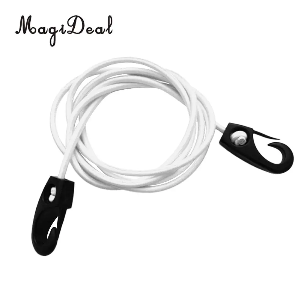 MagiDeal 185mm 5mm Elastic Bungee Cord Shock Rope Lanyard & Hook Snaps Tie Down Fishing Dinghy Kayak Boat RV Caravan