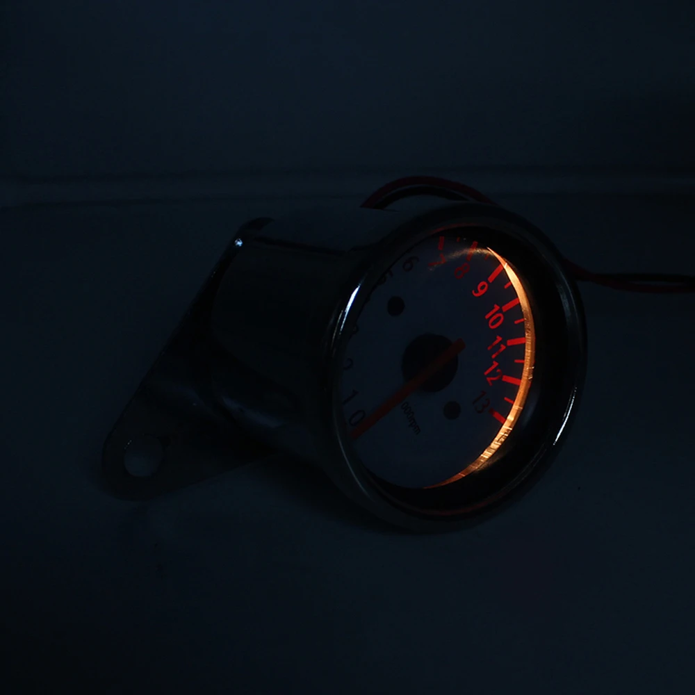 Мотоцикл Спидометр Speed Gauge со СВЕТОДИОДНОЙ Подсветкой (Серебро)|meter tank|meter lightmeter