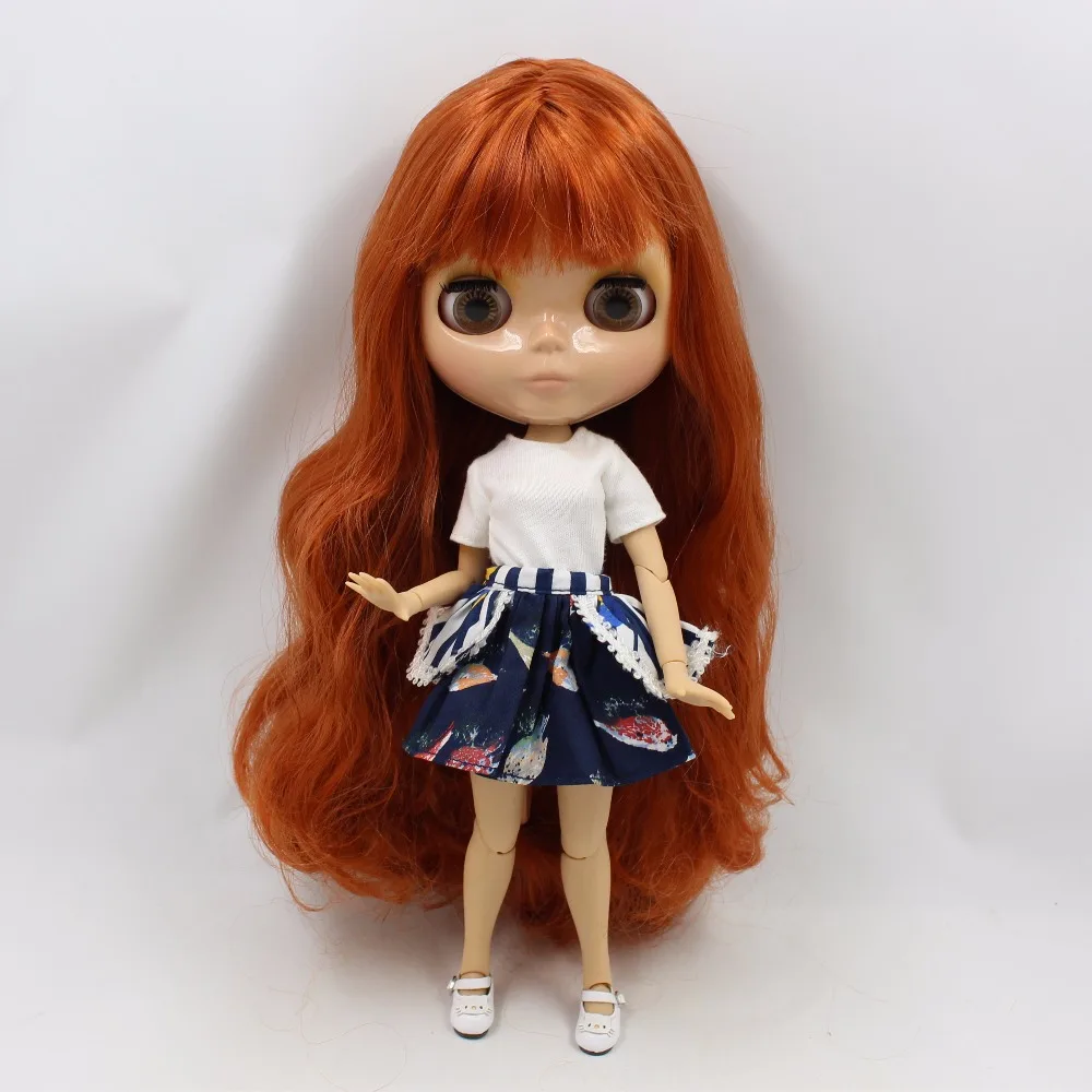 Ледяная кукла DBS Blyth тело загар кожа Имбирные волосы блестящее лицо 1/6 bjd