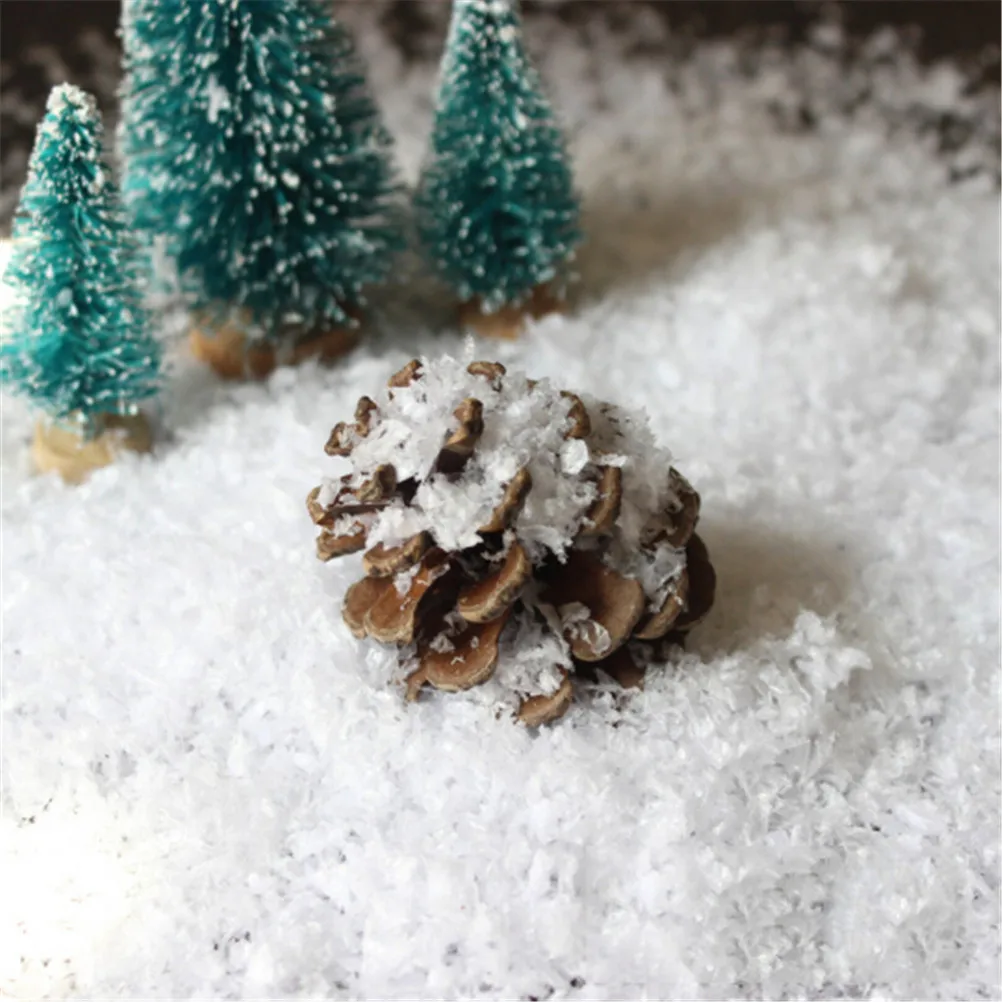 40g/bag Hot Sale White Snow for Christmas Wedding Fake Magic Instant Snow Fluffy Super Absorbant Decorations